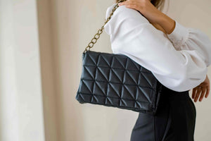 NWT Isabelle Handbag Small Black Vegan Leather w/ - Depop