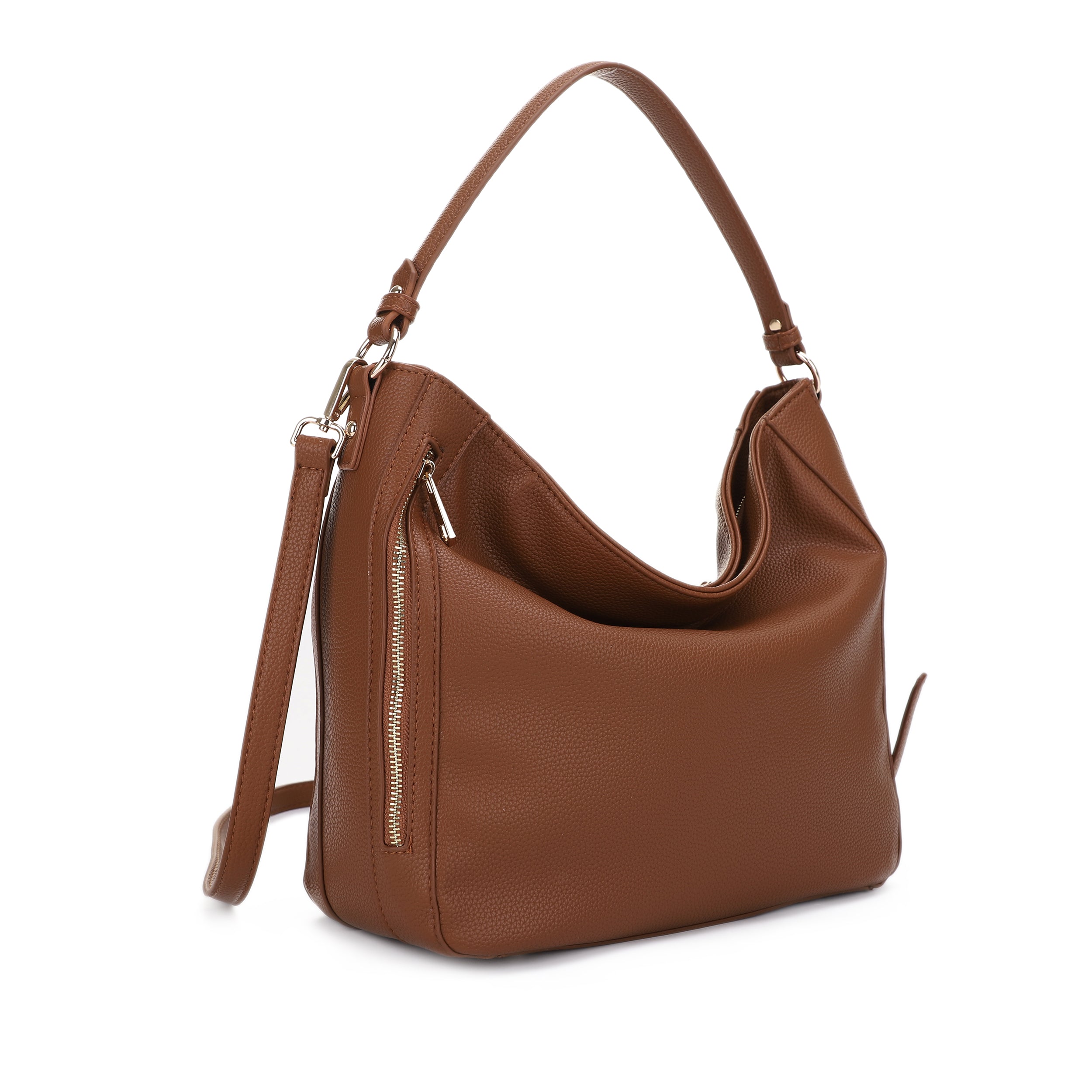 FC20593 Simple Minimalistic Hobo Bag with Side Front Pocket