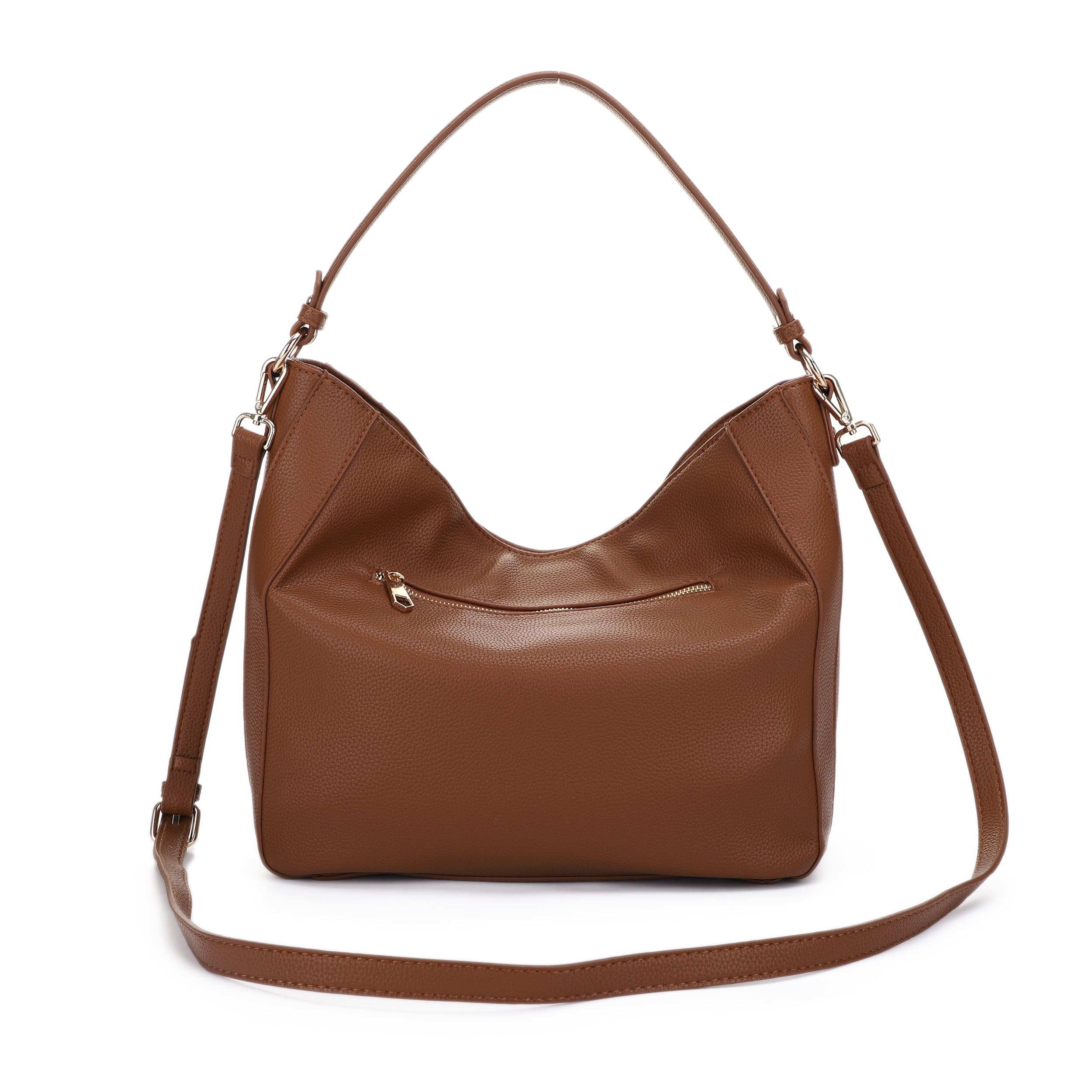 FC20593 Simple Minimalistic Hobo Bag with Side Front Pocket