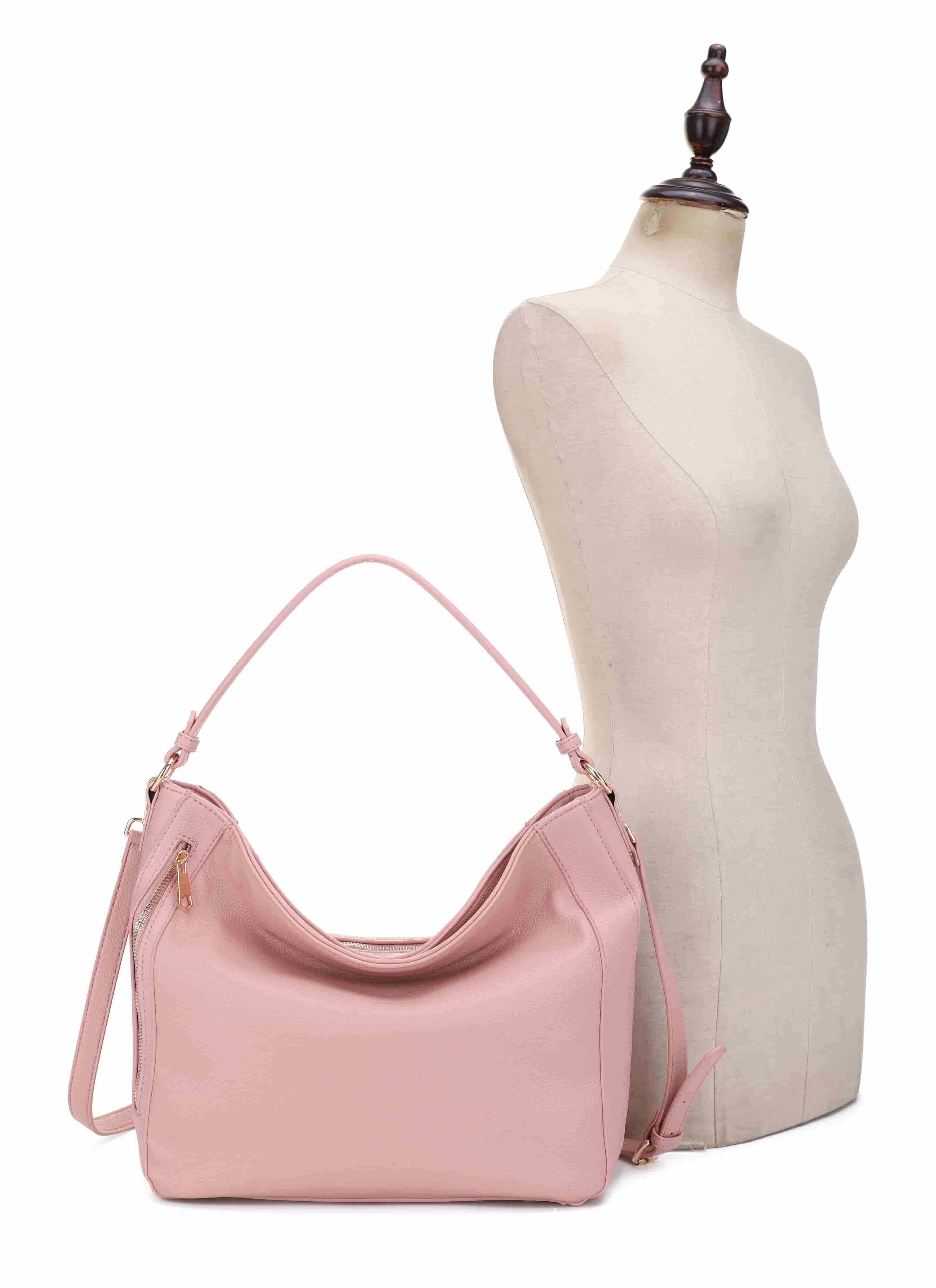 FC20593 Simple Minimalistic Hobo Bag with Side Front Pocket