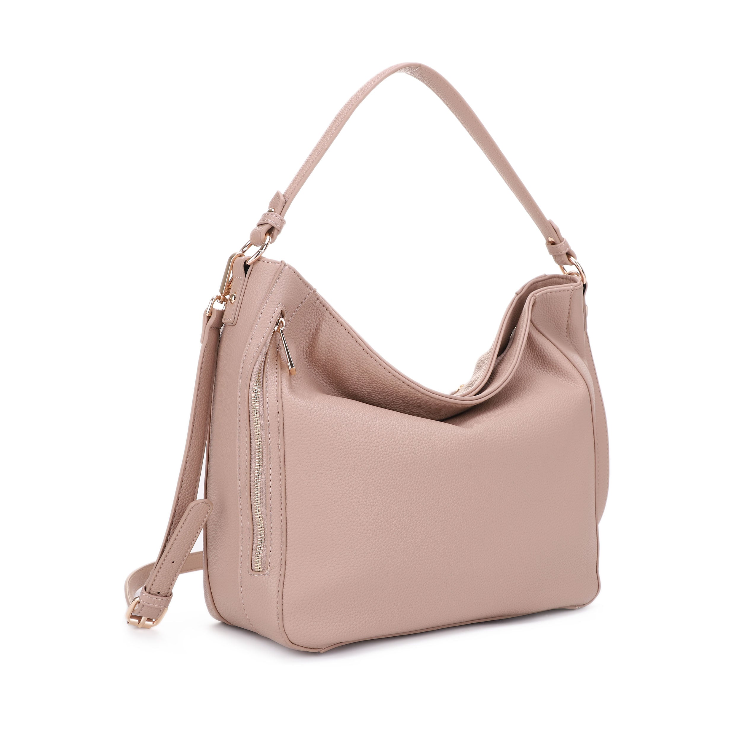 FC20593 Simple Minimalistic Hobo Bag with Side Front Pocket