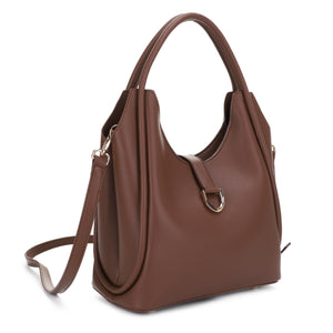 HL20591 Piping Strap Satchel with Strap Flap Accent