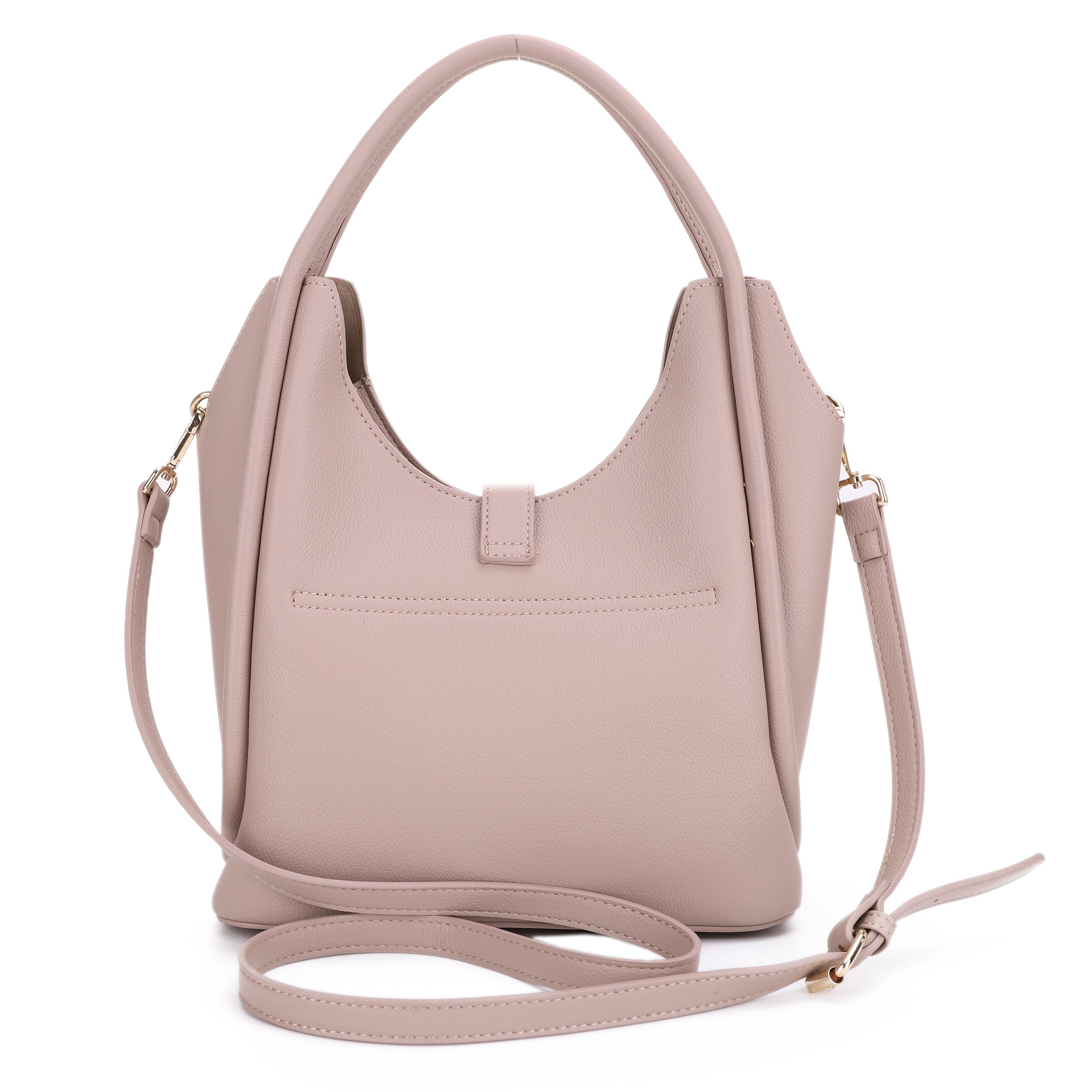 HL20591 Piping Strap Satchel with Strap Flap Accent