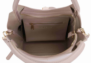 HL20591 Piping Strap Satchel with Strap Flap Accent